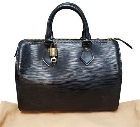 louis vuitton speedy black leather|authentic louis vuitton speedy.